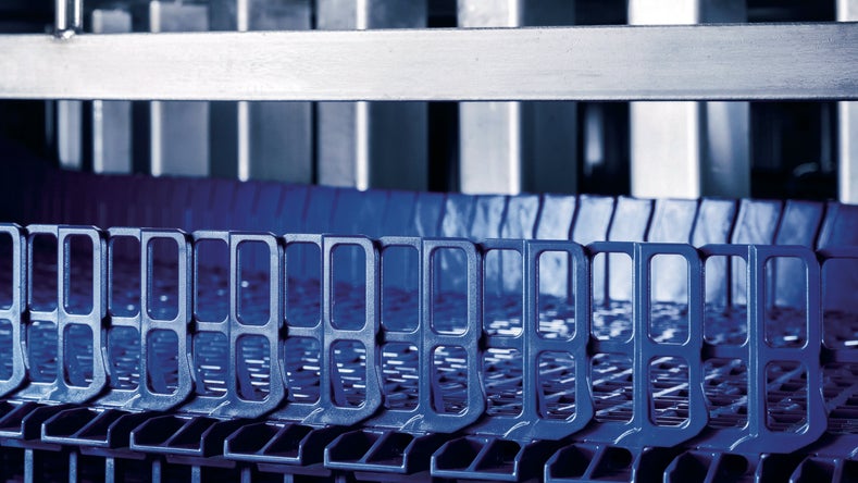 DirectDrive Stacker, close up on sideguards and metal cage bars