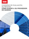 Portada del cuaderno de Intralox sobre evaluación de riesgos y elección del mejor proveedor de bandas transportadoras, con bandas modulares e higiénicas.