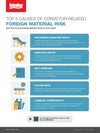 Top 5 Causes of Conveyor-Related Foreign Material Risk infographic