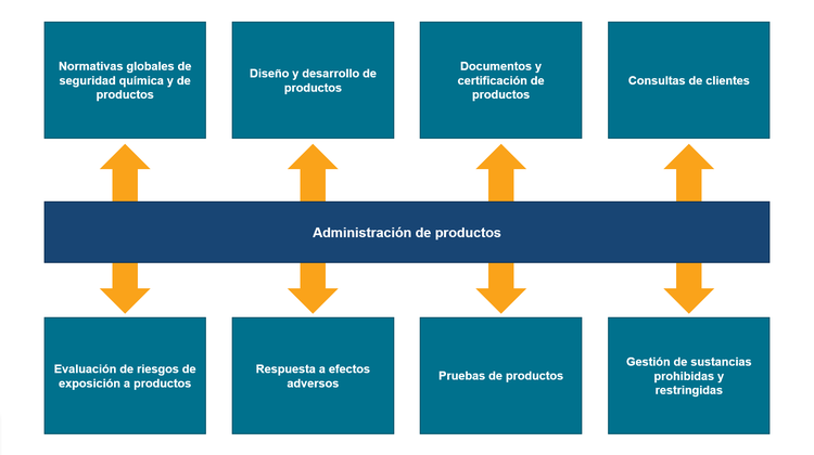 Infografía de administración de productos