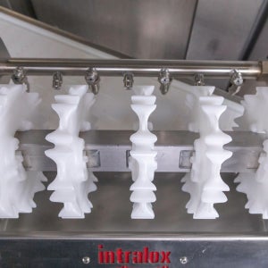 Series 800 Cleanlock sprockets on conveyor shaft