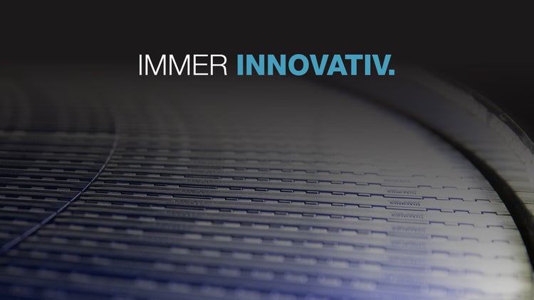 Video-Vorschaubild mit blauem Radius-Band – Text: „Immer innovativ“