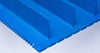 Blue PK material conveyor belt with full-width flights