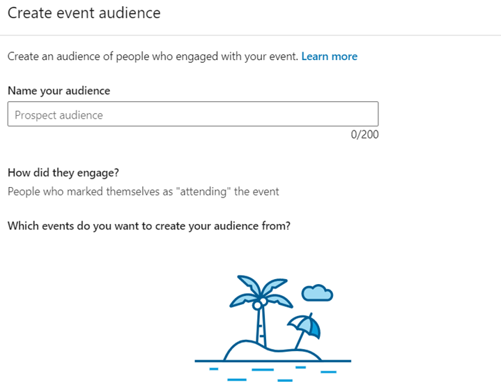 Create Event Audience on LinkedIn