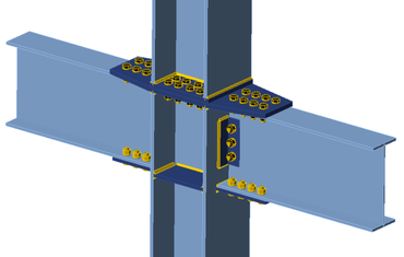 Ligger-kolom verbinding geboute flenzen frame verbinding