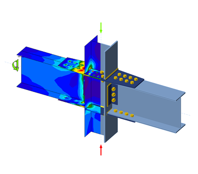 Beam to column flange-bolted frame connections