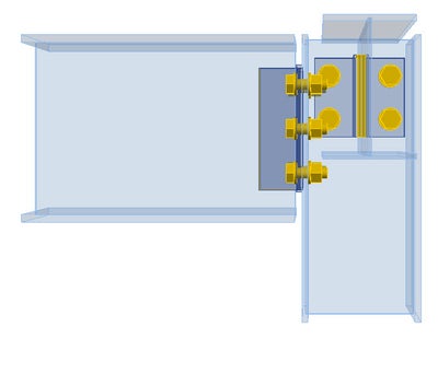 Beam-to-column (web or flange) clip angles
