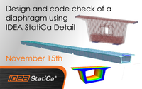 Design and code check of a diaphragm using IDEA StatiCa Detail