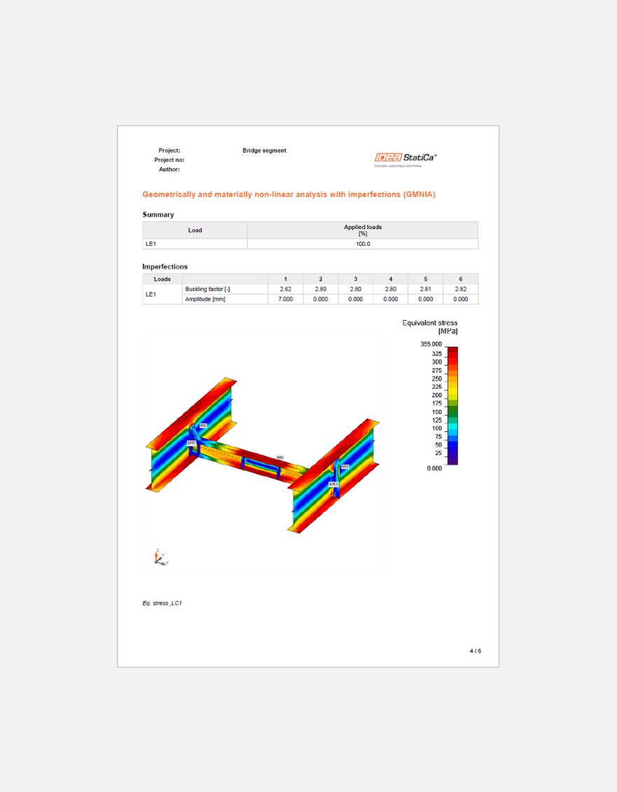 Beispielreport Stahlbauteil