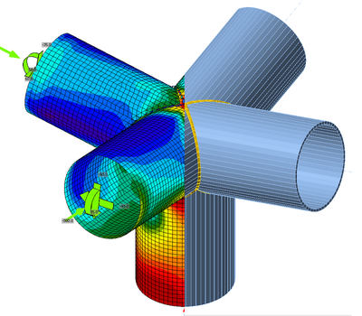 Spatial welded HSS connections