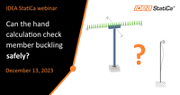 Can the hand calculation check member buckling safely?