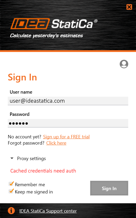 Cashed credentials need auth