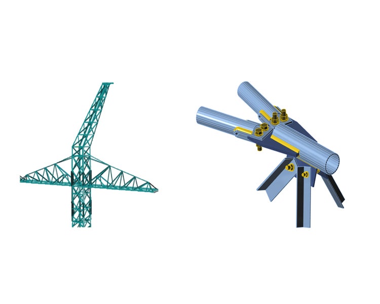 The network of electricity tower masts