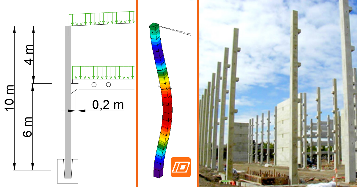 Stability of slender RC precast columns with brackets