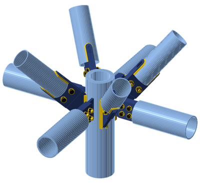 Îmbinări complexe cu secțiuni circulare/tubulare 3D