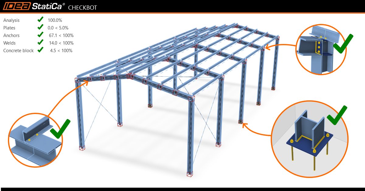 How I designed and checked all connections on my steel hall in an hour