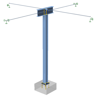Inner column with global (Euler) buckling hazzard