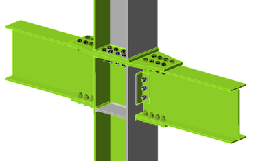 Beam to column flange-bolted frame connections