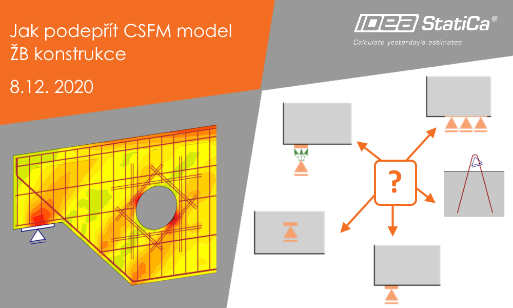Jak podepřít CSFM model ŽB konstrukce?