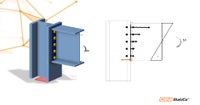 Bolt force distribution in end-plate steel connection