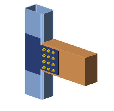 Steel-to-timber connections