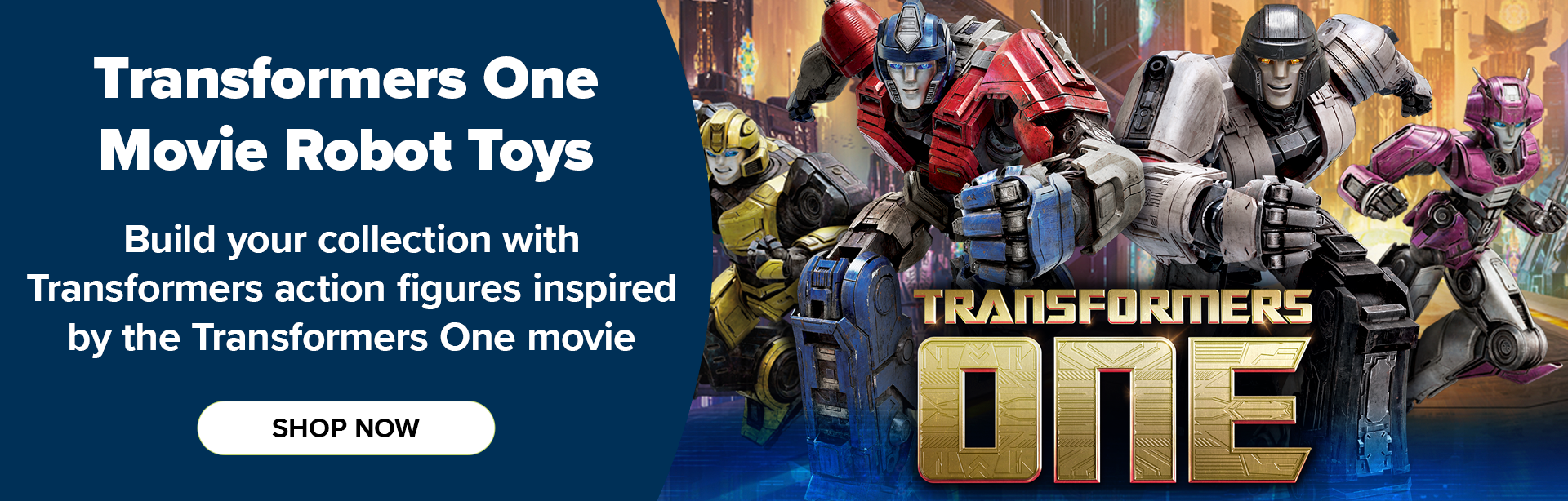 Transformers One Movie Robot Toys Banner