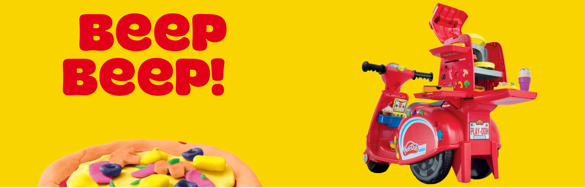 Play-Doh Pizza Delivery Scooter Banner