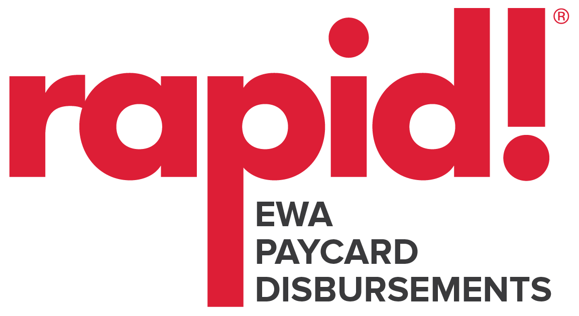 Reads "rapid! EWA, Paycard, Disbursements"