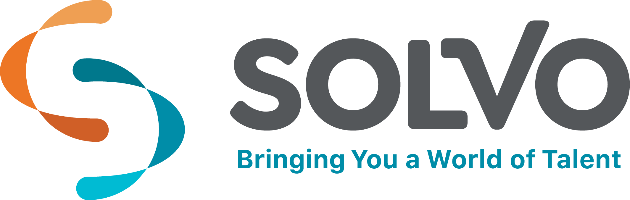 Reads "Solvo Bringing You a World of Talent"