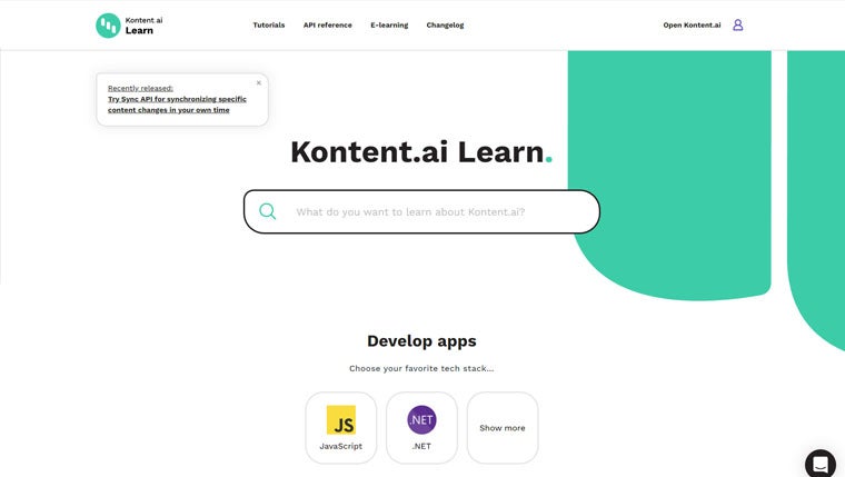 Documentation portal for Kontent.ai
