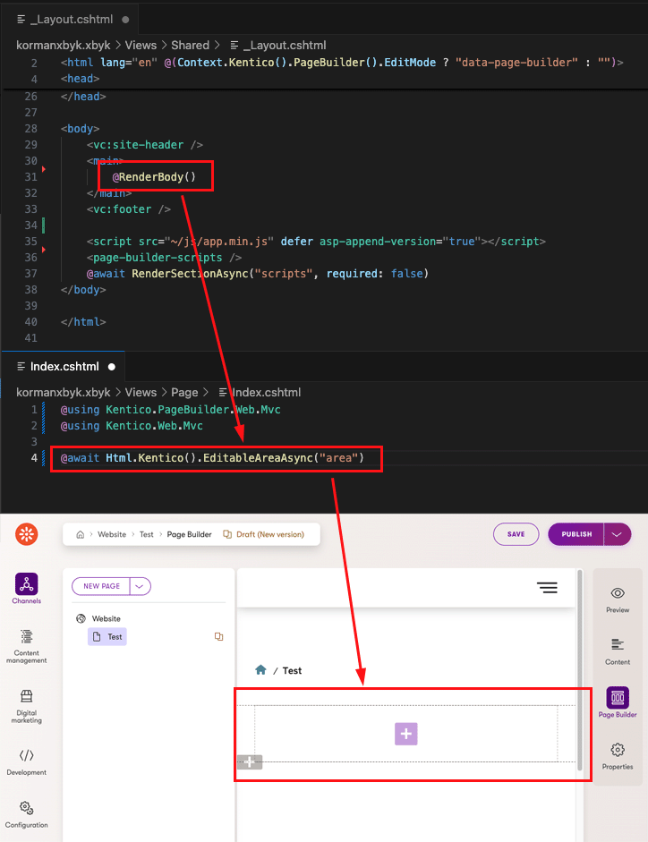 Sections in Xperience by Kentico