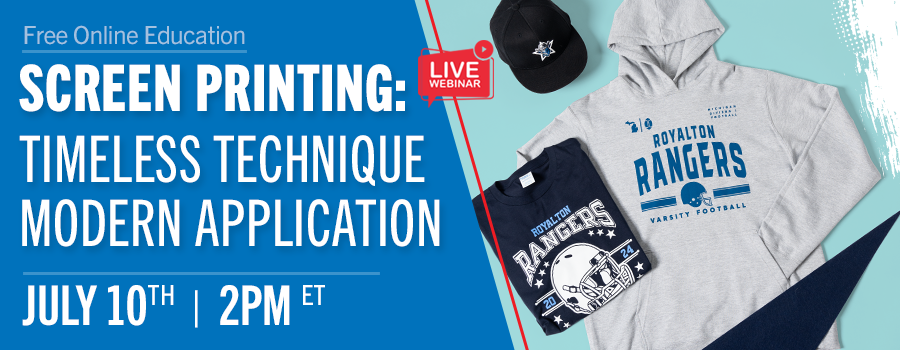 webinar for screen printed transfers