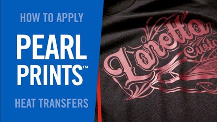how to apply pearl prints heat applied transfers