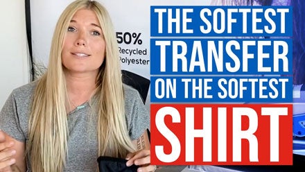 the softest transfer on the softest shirt video
