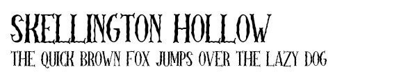 Skellington Hollow font