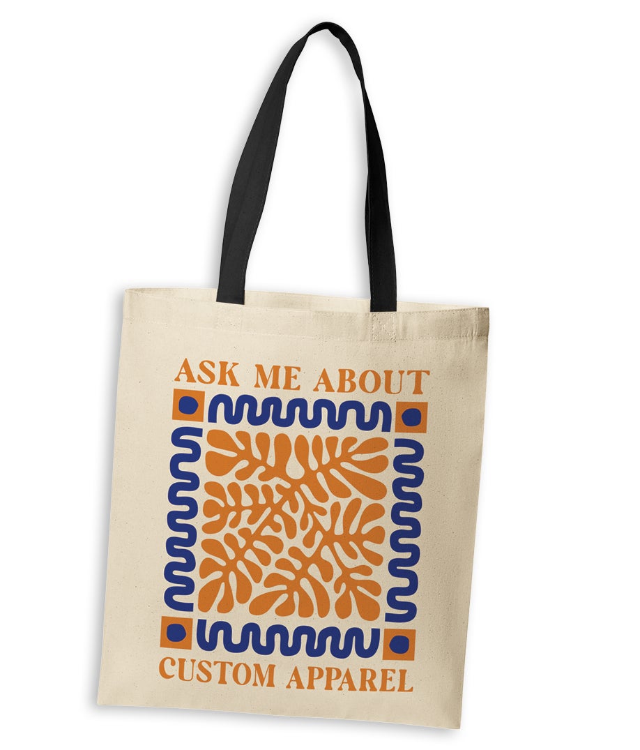 custom apparel tote in marketing kit