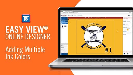 adding multiple ink colors to your t-shirt design in Easy View
