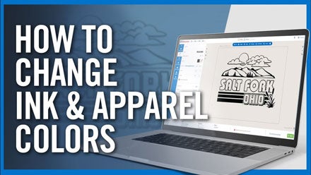 how to change ink and apparel colors in Easy View online designer