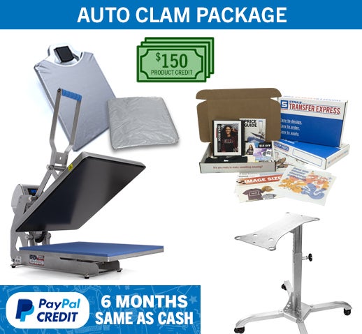 Auto Clam heat press package
