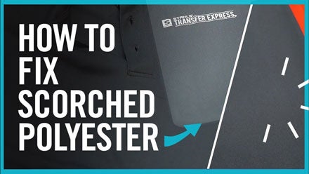 how to fix scorched polyester shirts