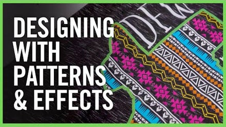 designing with patterns and effects in Easy View online designer