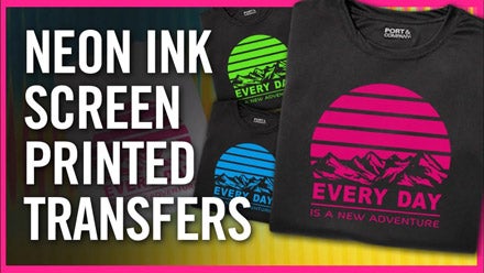 neon ink screen printed transfers