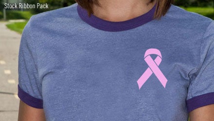 pink awareness ribbons for apparel