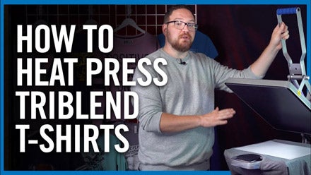 how to heat press triblend t-shirts