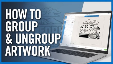 how to group and ungroup artwork in Easy View online designer