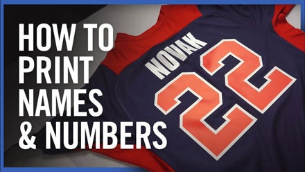 how to print names and numbers on t-shirts and jerseys