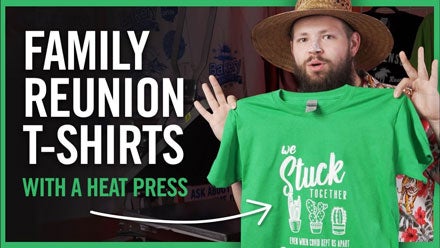 family reunion t-shirts with a heat press and transfers