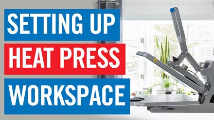 setting up your heat press workspace for t-shirt printing
