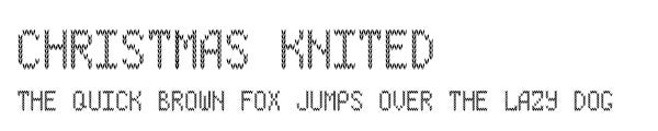 Christmas Knitted font