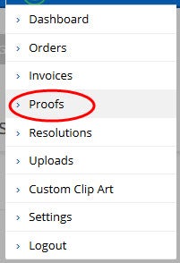 proofs in menu